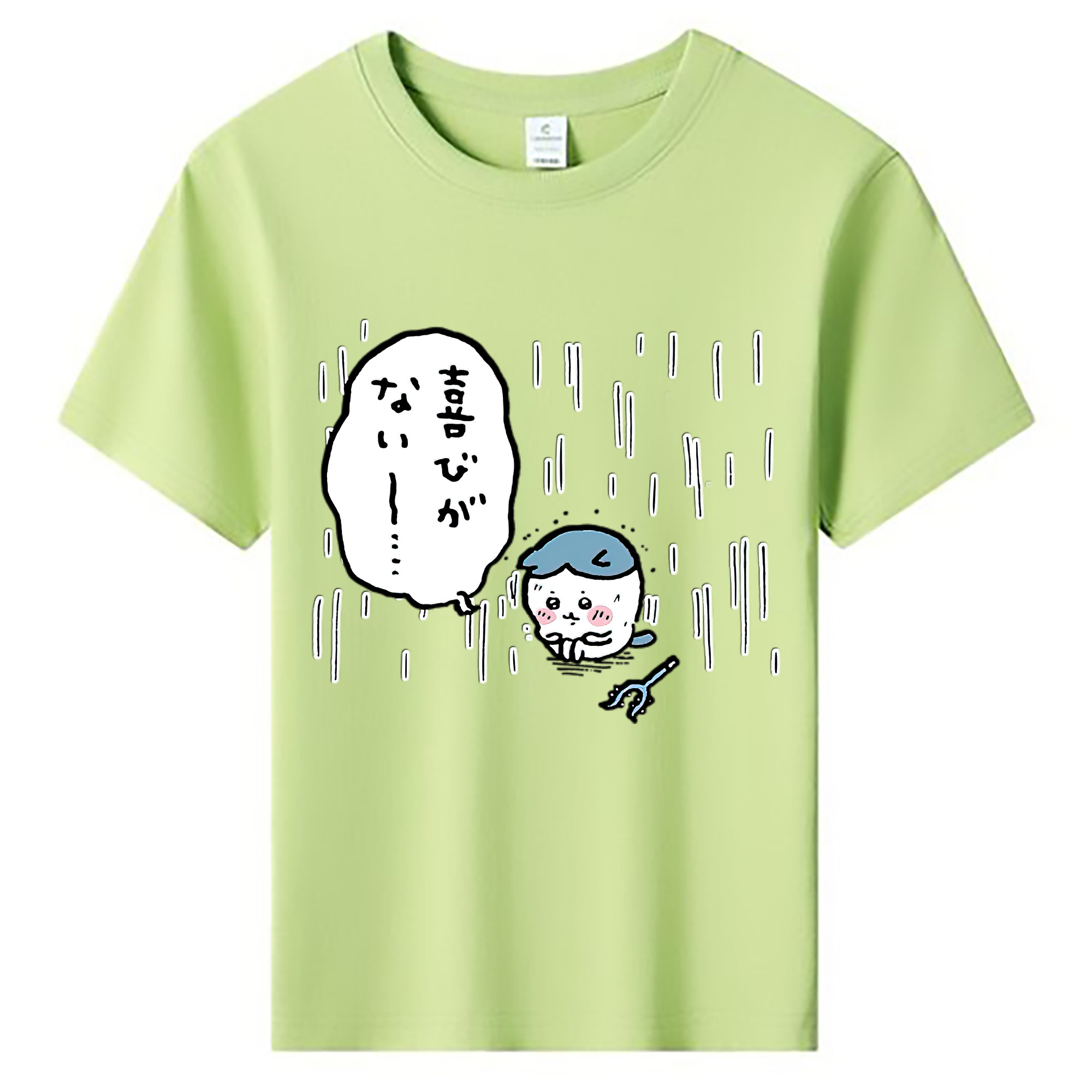 （画像用） ちいかわ ハチワレ Chii-kawa hachiware 綿100％キッズTシャツ（フロントプリント）